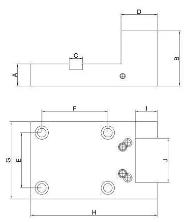 BMT Reverse External Tool Holder: dimension drawing with catalogue reference labels