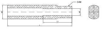 SHB Small-Diameter Tool Sleeve: dimension drawing with catalogue reference labels