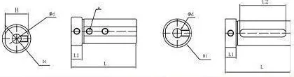 Lathe Guide Bush: dimension drawing with catalogue reference labels