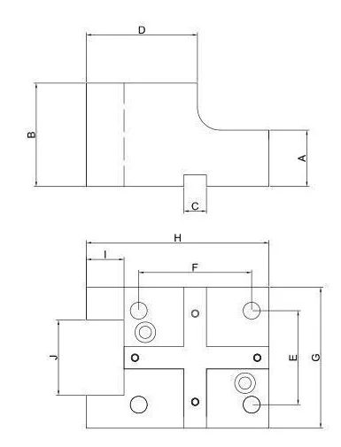 BMT External Tool Holder: dimension drawing with catalogue reference labels