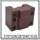 Servo Turret Face Tool Holder: original photograph and selection code F70*G38/28*D40*开50, PDF page 9