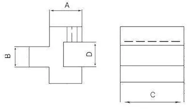 Lathe Auxiliary Tool Holder: dimension drawing with catalogue reference labels