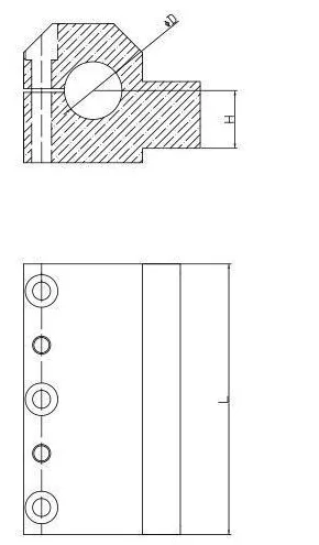 CTTH Clamping Tool Holder: dimension drawing with catalogue reference labels