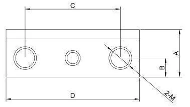 Turning Tool Pressing Block: dimension drawing with catalogue reference labels