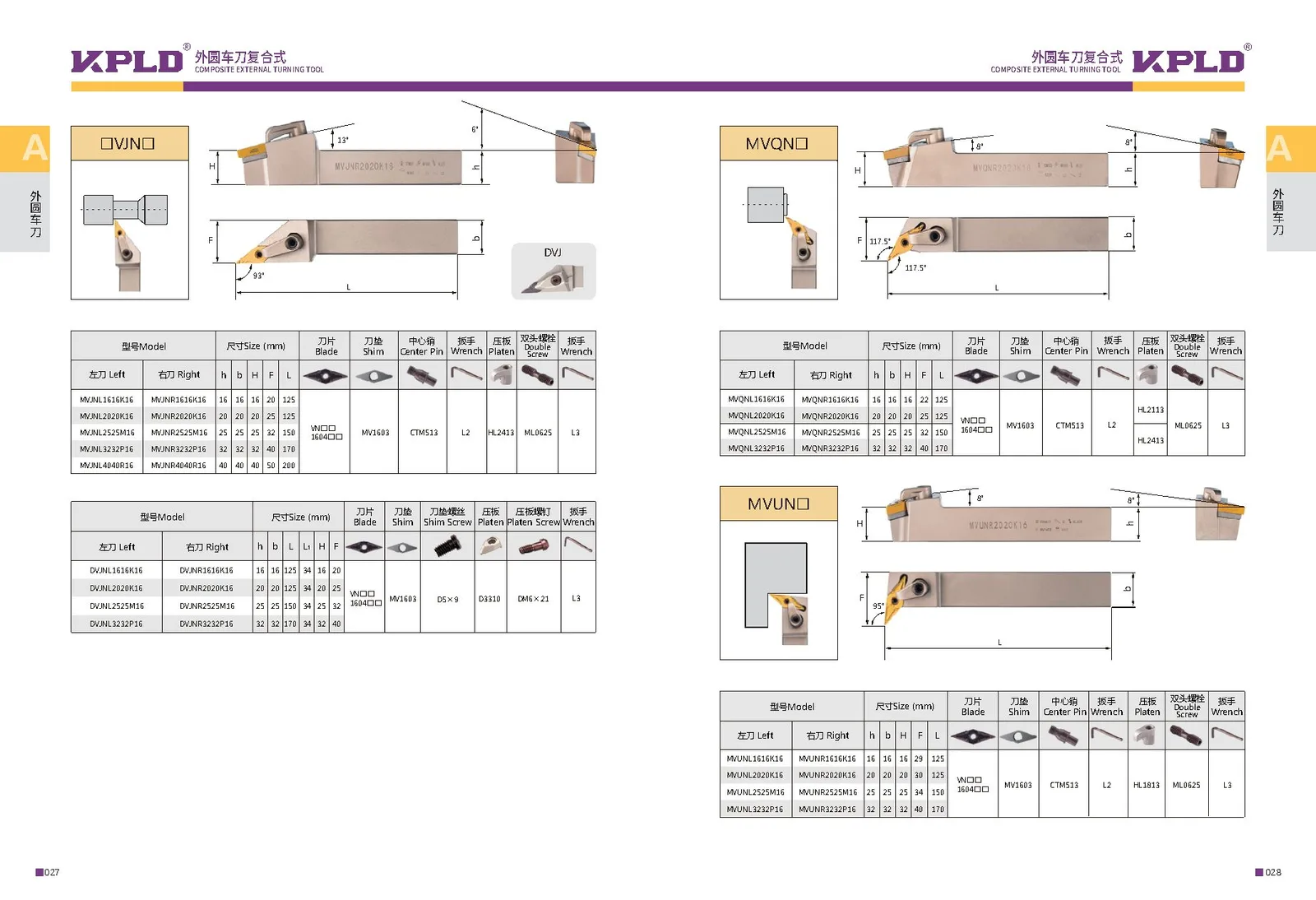 Original catalogue page 22: turning tools and accessory selection data.