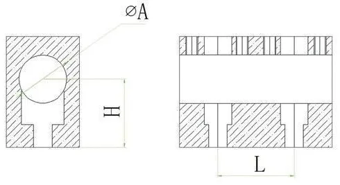 ZA Square Boring Tool Holder: dimension drawing with catalogue reference labels