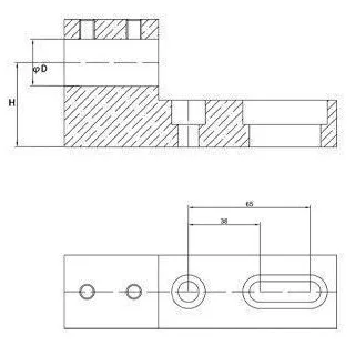 ZA Adjustable L-Row Tool Holder: dimension drawing with catalogue reference labels