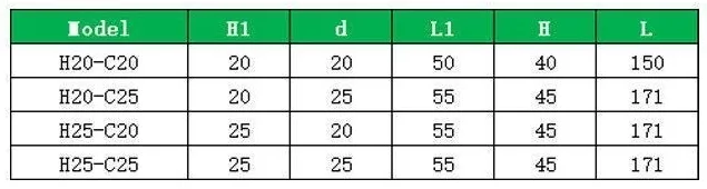 Double-Hole Lathe Tool Holder: original model selection and specification table, PDF page 23
