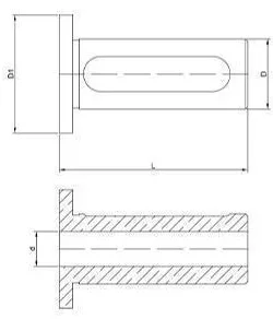 OSL Oil-Circuit Guide Sleeve: dimension drawing with catalogue reference labels