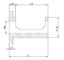 EC Eccentric Guide Bush: dimension drawing with catalogue reference labels